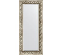 Зеркало EVOFORM с фацетом в багетной раме - барокко серебро 106 мм (60x140 см) BY 3528