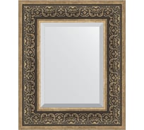 Зеркало EVOFORM с фацетом в багетной раме - вензель серебряный 101 мм (49x59 см) BY 3371