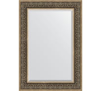 Зеркало EVOFORM с фацетом в багетной раме - вензель серебряный 101 мм (69x99 см) BY 3449