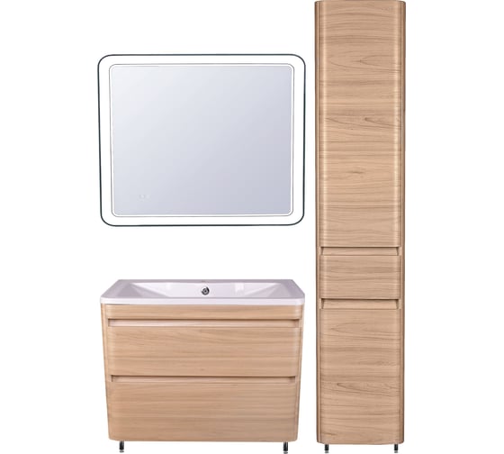 Тумба напольная Style Line "Атлантика 90", Люкс ясеь перламутр, PLUS СС-00002218