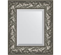 Зеркало EVOFORM с фацетом в багетной раме - византия серебро 99 мм (49x59 см) BY 3364