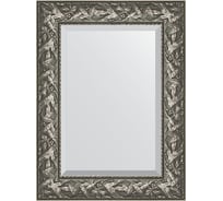 Зеркало EVOFORM с фацетом в багетной раме - византия серебро 99 мм (59x79 см) BY 3390
