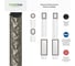 Зеркало EVOFORM с фацетом в багетной раме - византия серебро 99 мм (79x169 см) BY 3598 6