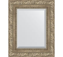 Зеркало EVOFORM с фацетом в багетной раме - виньетка античное серебро 85 мм (45x55 см) BY 3357