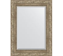Зеркало EVOFORM с фацетом в багетной раме - виньетка античное серебро 85 мм (55x75 см) BY 3383