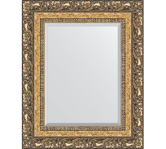 Зеркало EVOFORM с фацетом в багетной раме - виньетка бронзовая 85 мм (45x55 см) BY 1372 1