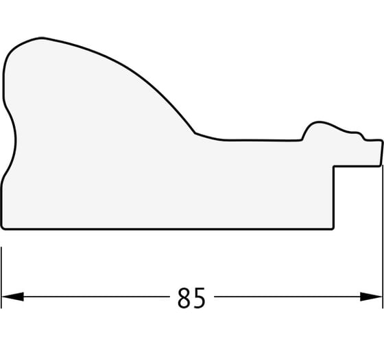 Зеркало EVOFORM с фацетом в багетной раме - виньетка бронзовая 85 мм (65x95 см) BY 1280
