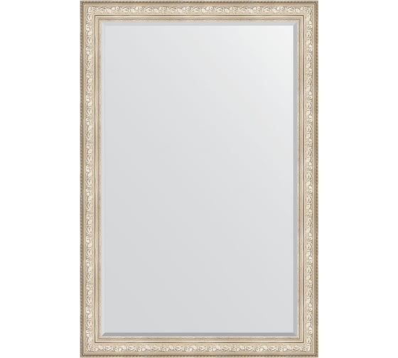 Зеркало EVOFORM с фацетом в багетной раме - виньетка серебро 109 мм (120x180 см) BY 3634