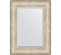 Зеркало EVOFORM с фацетом в багетной раме - виньетка серебро 109 мм (60x80 см) BY 3400
