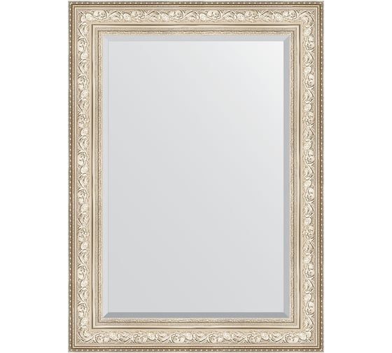 Зеркало EVOFORM с фацетом в багетной раме - виньетка серебро 109 мм (80x110 см) BY 3478