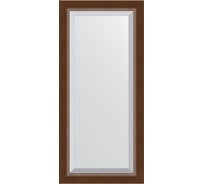 Зеркало EVOFORM с фацетом в багетной раме - орех 65 мм (52x112 см) BY 1147