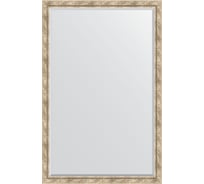 Зеркало EVOFORM с фацетом в багетной раме - прованс с плетением 70 мм (113x173 см) BY 3615