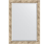 Зеркало EVOFORM с фацетом в багетной раме - прованс с плетением 70 мм (73x103 см) BY 3459