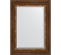 Зеркало EVOFORM с фацетом в багетной раме - римская бронза 88 мм (56x76 см) BY 3387