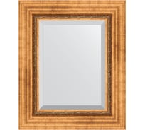 Зеркало EVOFORM с фацетом в багетной раме - римское золото 88 мм (46x56 см) BY 3360