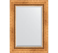 Зеркало EVOFORM с фацетом в багетной раме - римское золото 88 мм (56x76 см) BY 3386