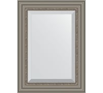 Зеркало EVOFORM с фацетом в багетной раме - римское серебро 88 мм (56x76 см) BY 1227