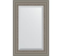 Зеркало EVOFORM с фацетом в багетной раме - римское серебро 88 мм (56x86 см) BY 1237