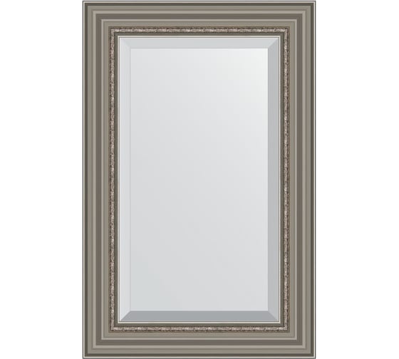 Зеркало EVOFORM с фацетом в багетной раме - римское серебро 88 мм (56x86 см) BY 1237 1