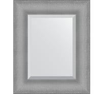Зеркало EVOFORM с фацетом в багетной раме - серебряная кольчуга 88 мм (47x57 см) BY 3933
