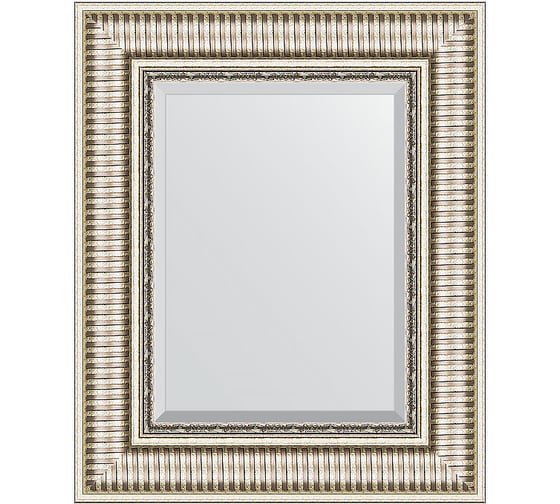 Зеркало EVOFORM с фацетом в багетной раме - серебряный акведук 93 мм (47x57 см) BY 1370 1