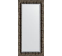 Зеркало EVOFORM с фацетом в багетной раме - серебряный бамбук 73 мм (53x113 см) BY 1146