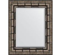 Зеркало EVOFORM с фацетом в багетной раме - серебряный бамбук 73 мм (43x53 см) BY 1358