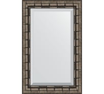 Зеркало EVOFORM с фацетом в багетной раме - серебряный бамбук 73 мм (53x83 см) BY 1136