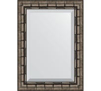 Зеркало EVOFORM с фацетом в багетной раме - серебряный бамбук 73 мм (53x73 см) BY 1126