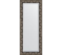 Зеркало EVOFORM с фацетом в багетной раме - серебряный бамбук 73 мм (53x133 см) BY 1156