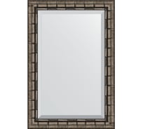 Зеркало EVOFORM с фацетом в багетной раме - серебряный бамбук 73 мм (63x93 см) BY 1176