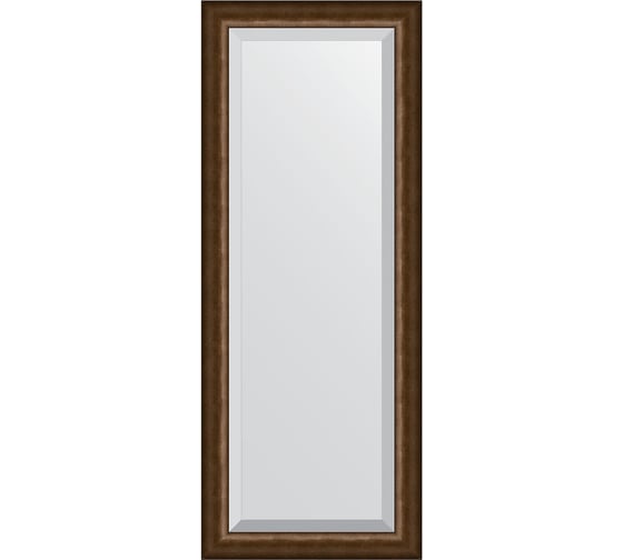 Зеркало EVOFORM с фацетом в багетной раме - состаренная бронза 66 мм (52x132 см) BY 1158 1