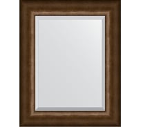 Зеркало EVOFORM с фацетом в багетной раме - состаренная бронза 66 мм (42x52 см) BY 1360
