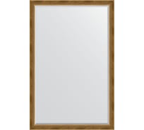 Зеркало EVOFORM с фацетом в багетной раме - состаренное бронза с плетением 70 мм (113x173 см) BY 3614