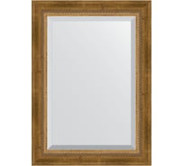 Зеркало EVOFORM с фацетом в багетной раме - состаренное бронза с плетением 70 мм (53x73 см) BY 3380