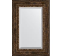 Зеркало EVOFORM с фацетом в багетной раме - состаренное дерево с орнаментом 120 мм (62x92 см) BY 3430