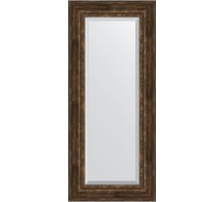 Зеркало EVOFORM с фацетом в багетной раме - состаренное дерево с орнаментом 120 мм (62x142 см) BY 3534
