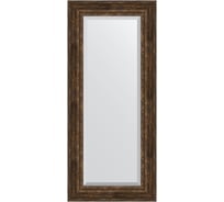 Зеркало EVOFORM с фацетом в багетной раме - состаренное дерево с орнаментом 120 мм (67x152 см) BY 3560