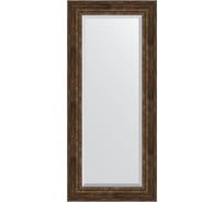 Зеркало EVOFORM с фацетом в багетной раме - состаренное дерево с орнаментом 120 мм (72x162 см) BY 3586