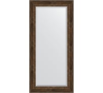 Зеркало EVOFORM с фацетом в багетной раме - состаренное дерево с орнаментом 120 мм (82x172 см) BY 3612