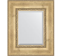 Зеркало EVOFORM с фацетом в багетной раме - состаренное серебро с орнаментом 120 мм (52x62 см) BY 3376