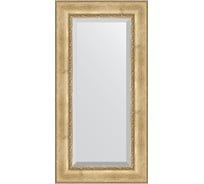 Зеркало EVOFORM с фацетом в багетной раме - состаренное серебро с орнаментом 120 мм (62x122 см) BY 3506