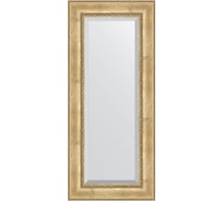 Зеркало EVOFORM с фацетом в багетной раме - состаренное серебро с орнаментом 120 мм (62x142 см) BY 3532