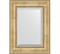 Зеркало EVOFORM с фацетом в багетной раме - состаренное серебро с орнаментом 120 мм (62x82 см) BY 3402