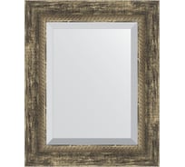 Зеркало EVOFORM с фацетом в багетной раме - старое дерево с плетением 70 мм (43x53 см) BY 3356