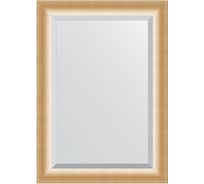 Зеркало EVOFORM с фацетом в багетной раме - травленое золото 87 мм (76x106 см) BY 1201