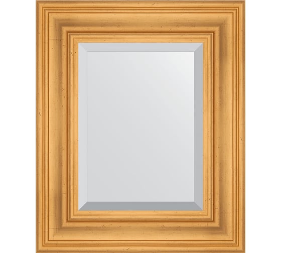 Зеркало EVOFORM с фацетом в багетной раме - травленое золото 99 мм (49x59 см) BY 3366 1