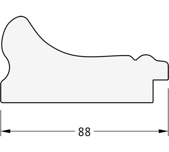 Зеркало EVOFORM с фацетом в багетной раме - хамелеон 88 мм (56x136 см) BY 1255