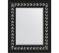 Зеркало EVOFORM с фацетом в багетной раме - черный ардеко 81 мм (45x55 см) BY 1357