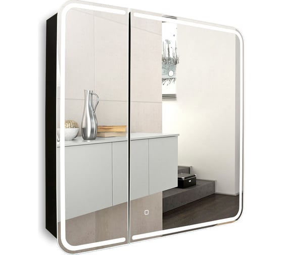 Зеркало Azario Alliance - Black 805x800 мм, сенсорный выключатель LED-00002611 00079418 1